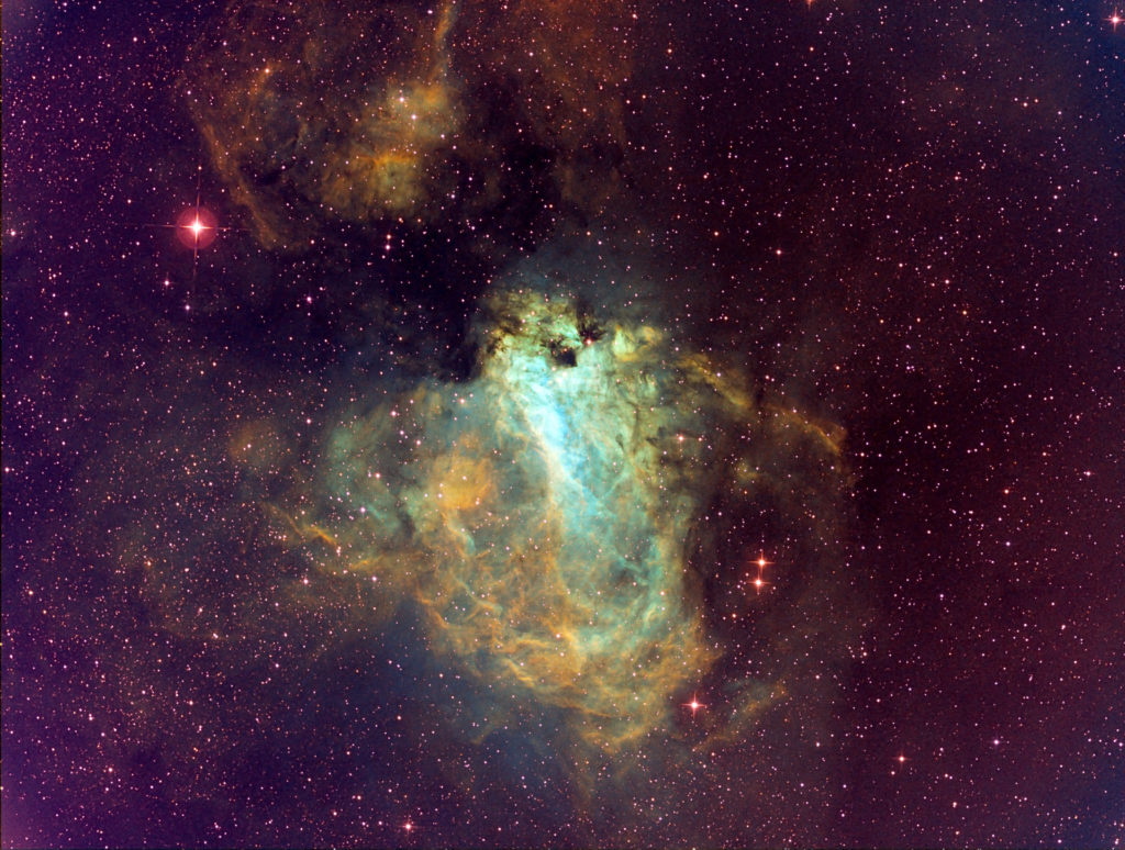 M17 Omega Nebel Hubble Palette 1024x774 - Omega-Nebel
