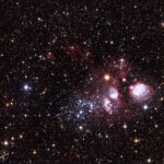 NGC465-oSH+Emisionsnebel NGC456+460_Tukan -LMC-40Auf. je 10x180s, ges. 2h_CHI-1-CCD_Observatory El Sauce_Chile_21.10 NGC 465 off. Sternhaufen Helligkeit 11,5 mag, Entf. ca. 200 000 Lj.